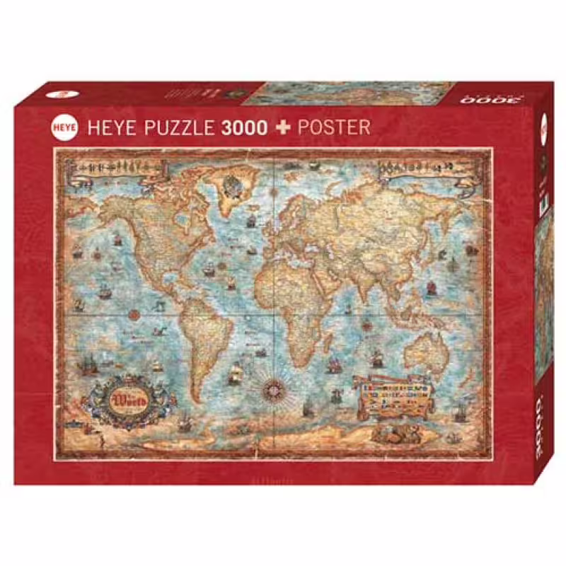 Пъзел Heye от 3000 части - Светът, Райко Жигич