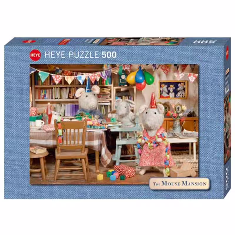 Пъзел Heye от 500 части - Празненство - Мишата къщичка, Карина Шаапман