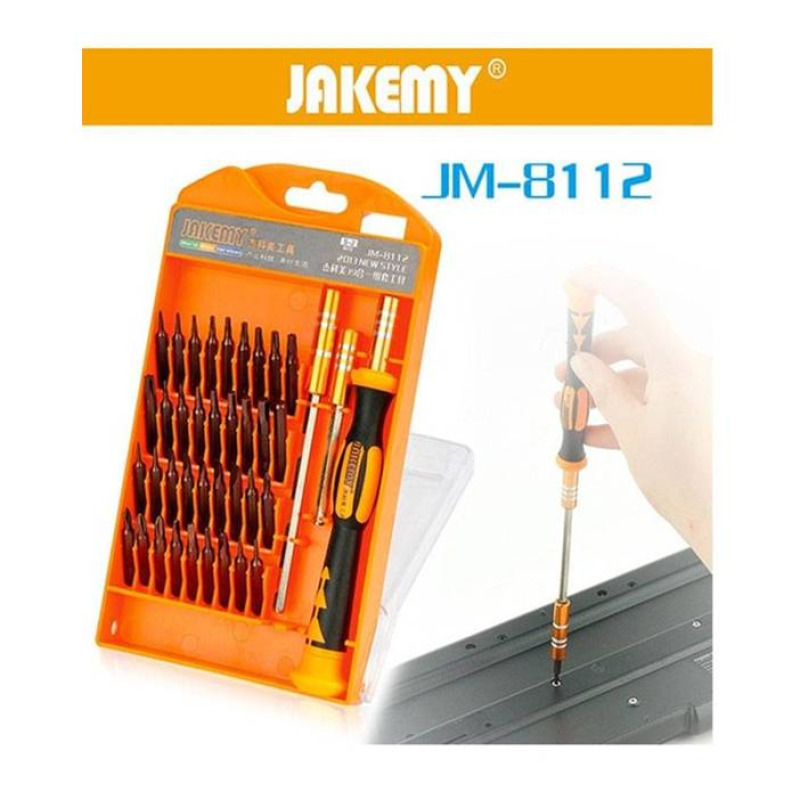 Отвертка с накрайници JM-8125, комплект аз дома, 54бр