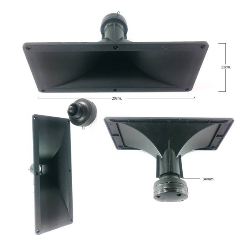 Високочестотен говорител F28, пиезо, пищялка, 120W, 8ohm, 290x110mm