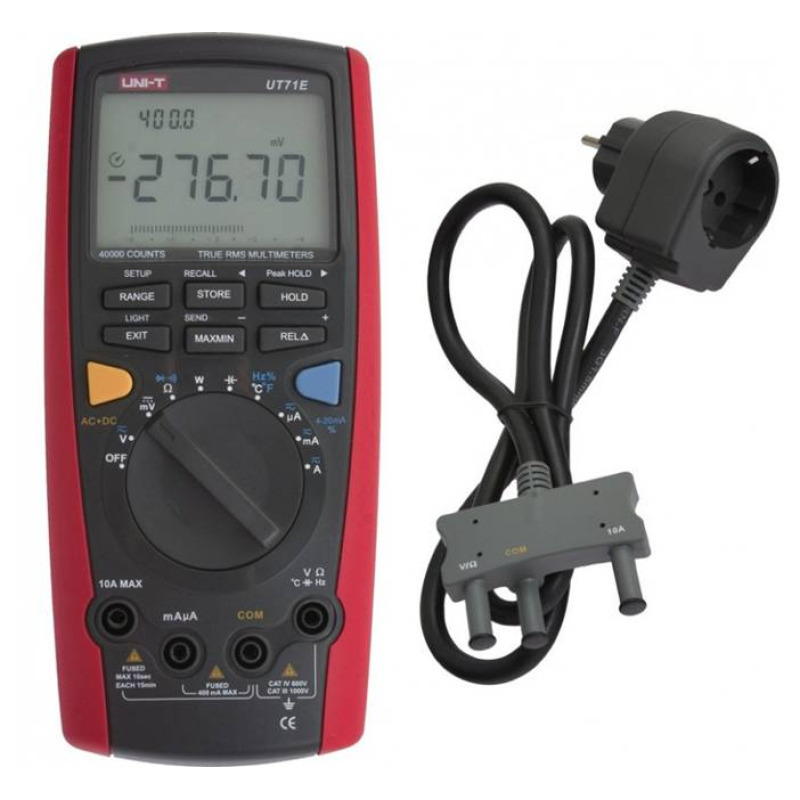 Мултицет с интерфейс UT-71E VAC/VDC | ADC/VDC | OHM | F | Hz | °C | 2500W