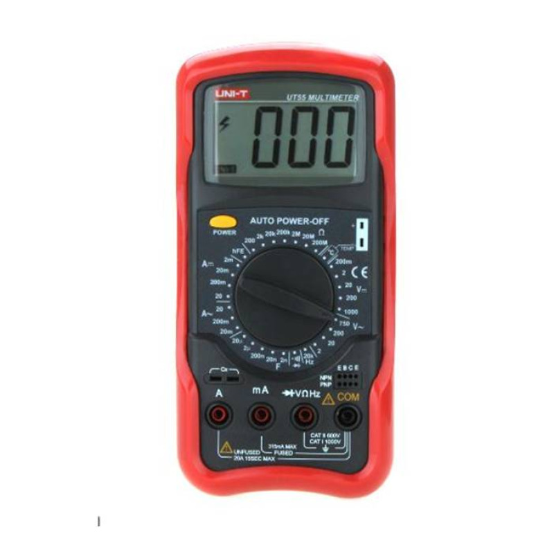 Мултицет със зумер UT-55 VAC/VDC | ADC/VDC | OHM | F | Hz | °C