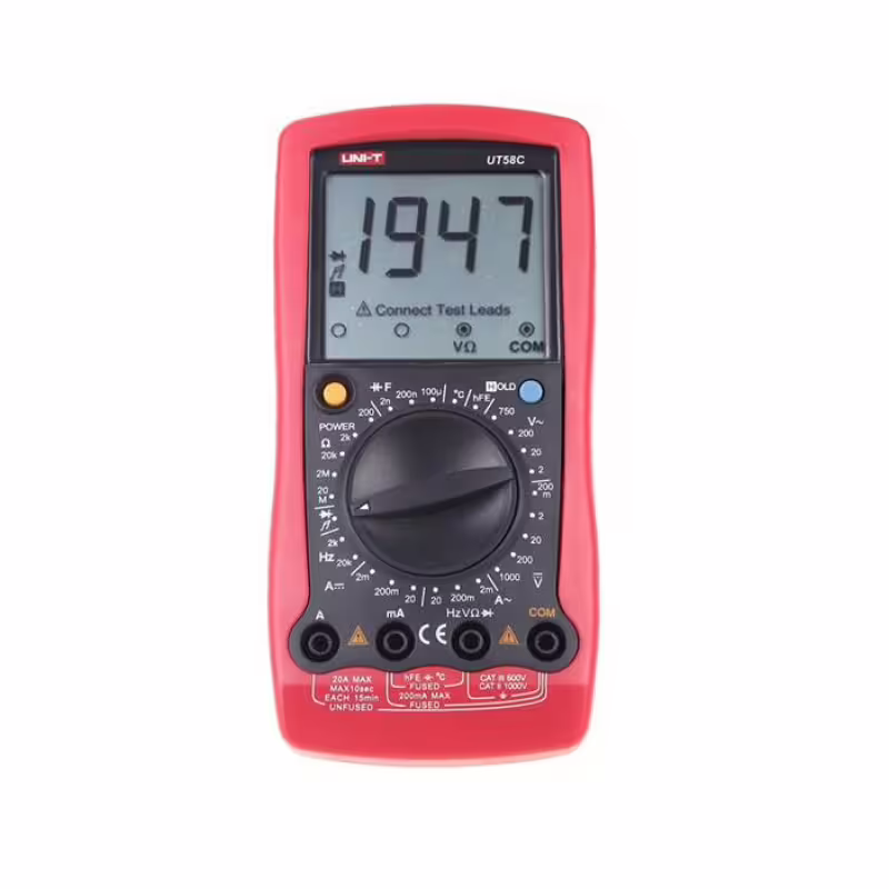 Мултицет със зумер UT-58C VAC/VDC | ADC/VDC | OHM | F | Hz | &deg;C