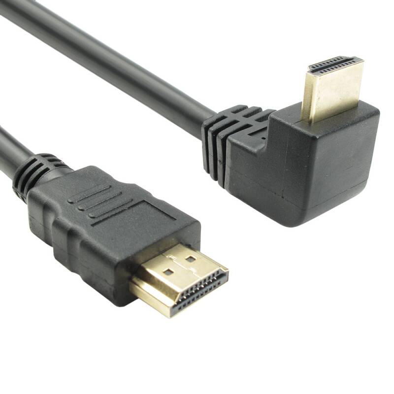 Кабел DeTech HDMI - HDMI M/М, 1.5м, С ъглова глава - 18134