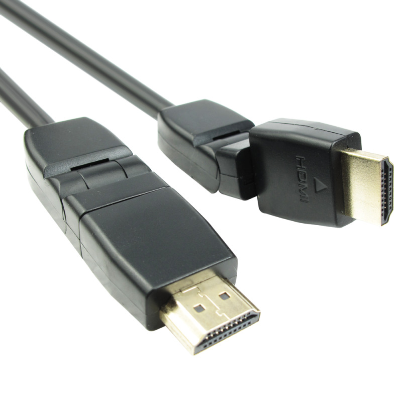 Кабел DeTech HDMI - HDMI M/М, 1.5m, С чупещо се рамо  - 18137