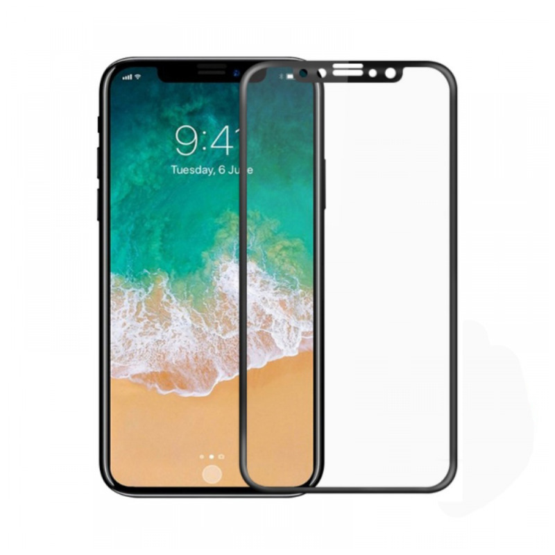 Протектор Mocoson Polymer Nano Ceramic, за iPhone XS Max, 5D, 0.3 mm, Черен - 52595