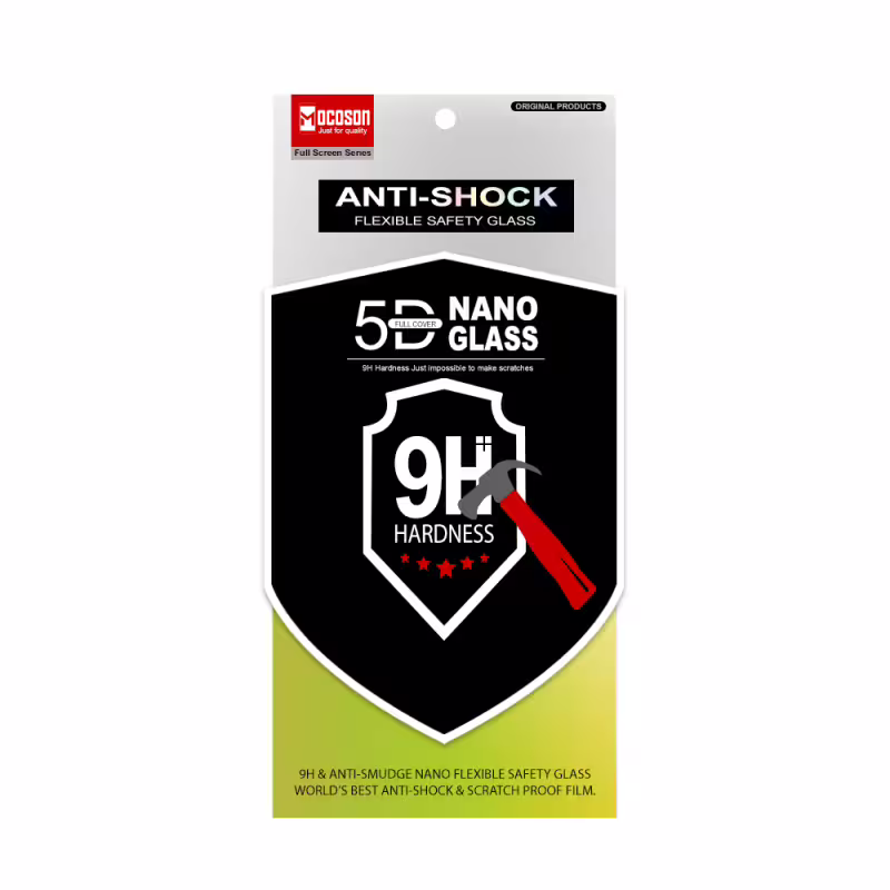 Стъклен протектор Mocoson Nano Flexible, за iPhone 12 Pro Max, 5D, 0.3 mm, Черен - 52680