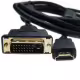Кабел DeTech HDMI - DVI, 10m, Ферит, Черен, HQ - 18192