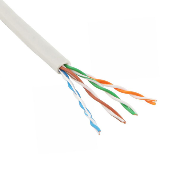Кабел No brand Network UTP /LAN, CAT 5 E, Сив, С медно жило, 300m - 18402