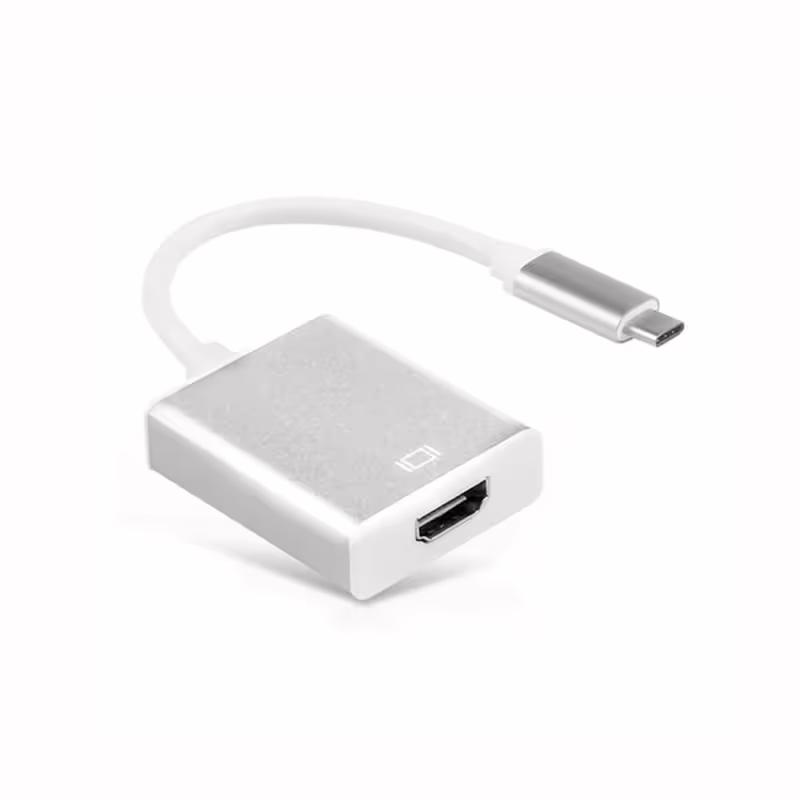 Преходник, No brand, USB Type-C към HDMI, Бял - 18298