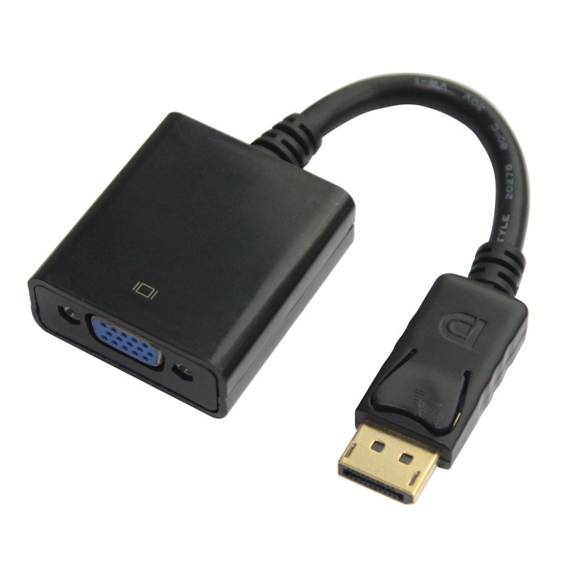 Преходник No brand, DP към VGA, Черен - 18220