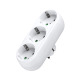 Разклонител No brand, 3 Гнезда, 220V, Без кабел, Бял - 17707