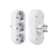 Разклонител No brand, 3 Гнезда, 220V, Без кабел, Бял - 17707
