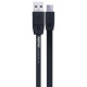 Кабел за данни micro USB Flat, Remax Full Speed, 2м, Черен, Бял - 14350