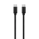 Кабел за данни DeTech, USB Type-C - USB Type-C 2.0, 1.0m, С оплетка, Черен - 14966