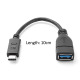 Преходник USB 3.1 TYPE-C към USB/F, Черен - 18224