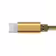 Кабел за данни, LDNIO, 2 в 1, Micro USB + Lightning (iPhone 5/6/7), С оплетка, Златист - 14490