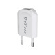 Мрежово зарядно устройство, DeTech, DE-11C, 5V/1A, 220V,1 x USB, С Type-C кабел, 1.0m, Бял - 14117