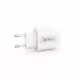 Мрежово зарядно устройство DeTech DE-28i, 5V/2.1A, 220V,1 x USB, С Lightning кабел, 1.0m, Бял - 14134