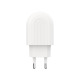 Мрежово зарядно устройство DeTech DE-28i, 5V/2.1A, 220V,1 x USB, С Lightning кабел, 1.0m, Бял - 14134