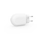Мрежово зарядно устройство DeTech DE-28i, 5V/2.1A, 220V,1 x USB, С Lightning кабел, 1.0m, Бял - 14134