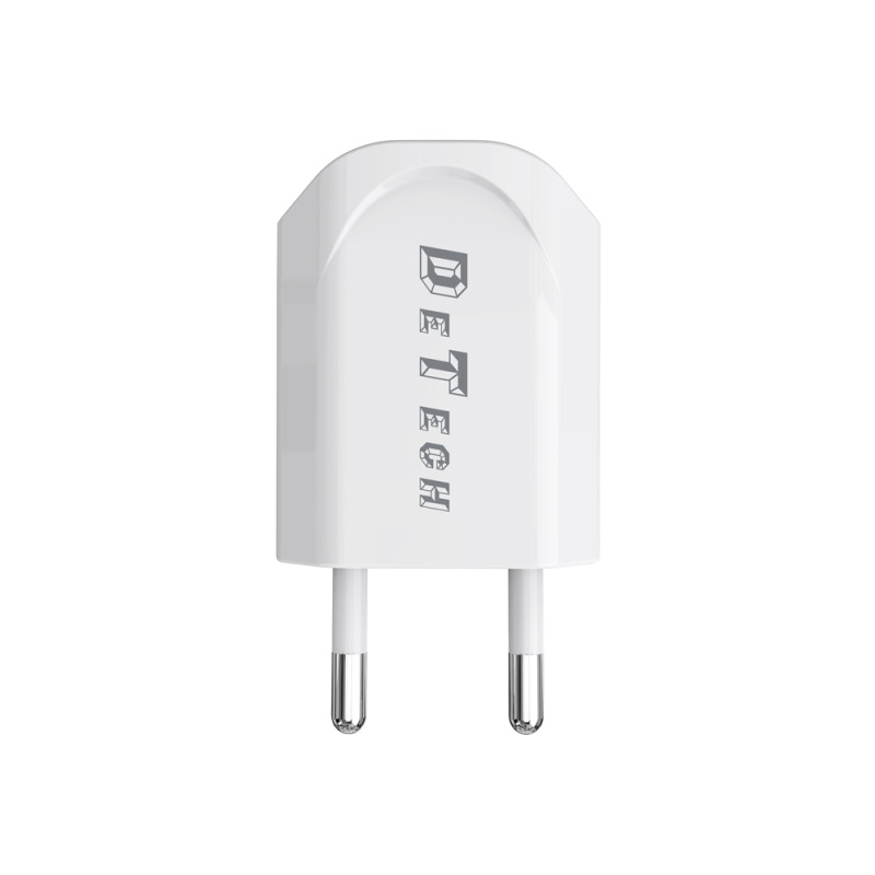 Мрежово зарядно устройство, DeTech, DE-11, 5V/1A 220V, 1 x USB, Бял - 14114