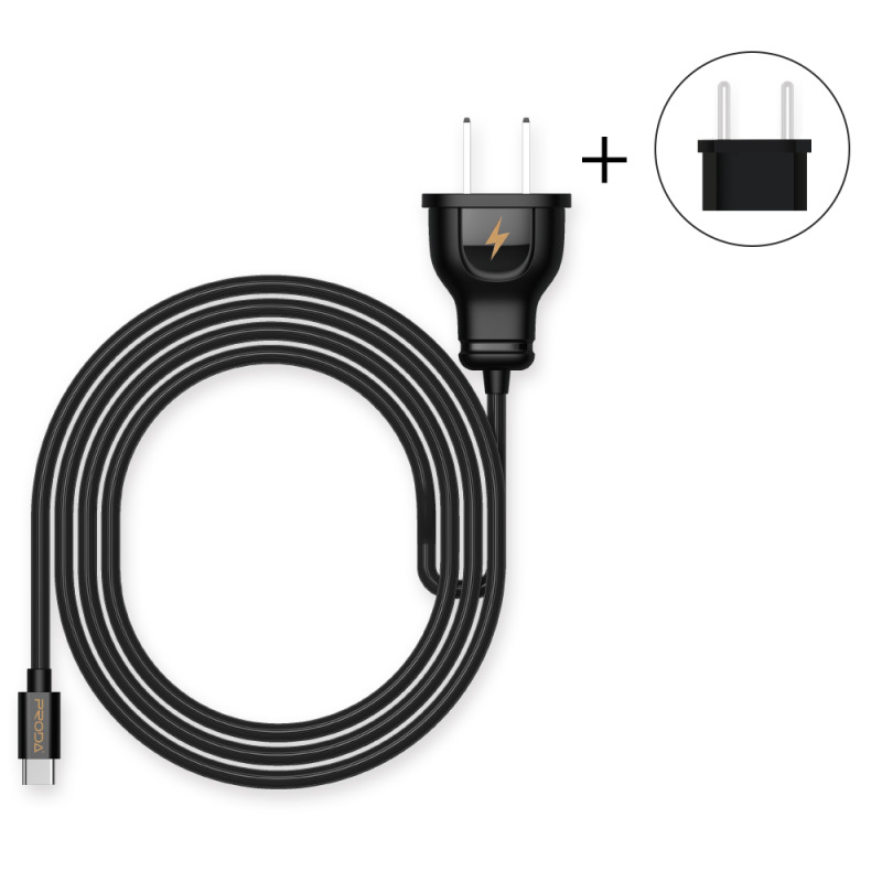 Мрежово зарядно устройство Remax Proda RP-L1, 5V/1.0A, 220V, С Type-C кабел, 1.0m, Различни цветове - 14951