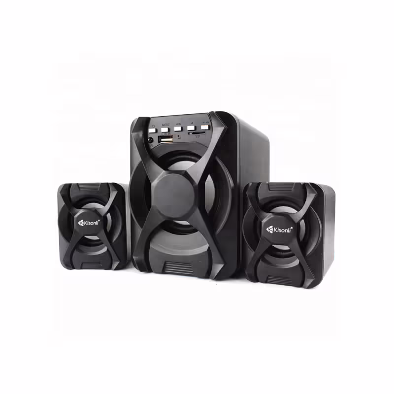 Тонколони Kisonli U-2500BT, Bluetooth, 5W+3W*2, USB, Черен - 22115