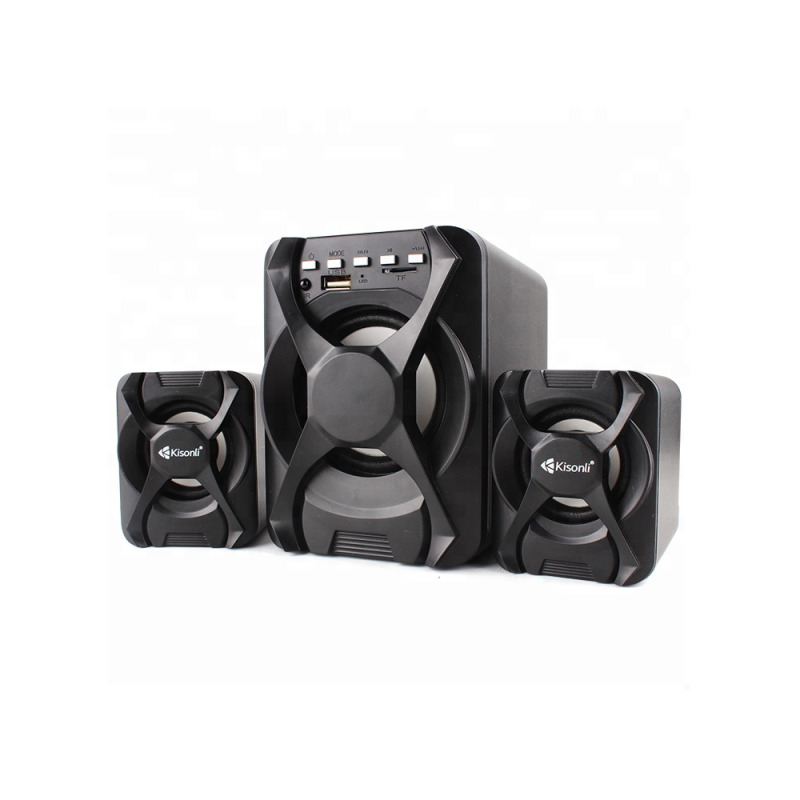 Тонколони Kisonli U-2500BT, Bluetooth, 5W+3W*2, USB, Черен - 22115