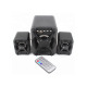 Тонколони Kisonli U-2500BT, Bluetooth, 5W+3W*2, USB, Черен - 22115