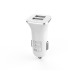 Зарядно устройство за кола DeTech, DE-C01, 5V/2.4A, 12/24V, 2 x USB, Бял - 14122