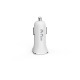 Зарядно устройство за кола DeTech, DE-C01, 5V/2.4A, 12/24V, 2 x USB, Бял - 14122