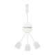 USB хъб No Brand, USB 3.1 Type-C, 3 Порта, Бял - 12050