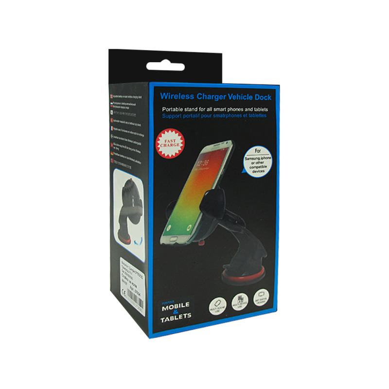 Универсална стойка за телефон No brand WH-07, Безжично зарядно, Черен - 17354