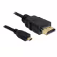 Кабел DeTech HDMI - HDMI Micro, 1,5m, HQ -18079