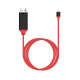 Кабел Earldom ET-WS8, Type C MHL - HDMI , 2.0m, Червен - 14930