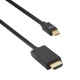 Кабел DeTech Mini DP - HDMI M/M, 14+1 cooper, 5м, Черен - 18281