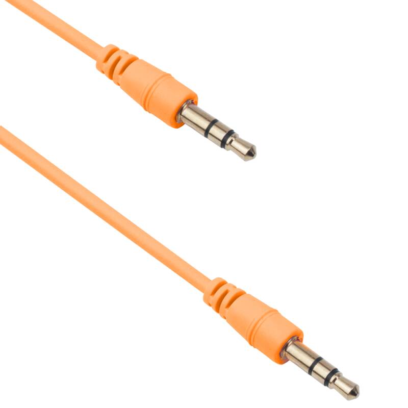 Аудио кабел DeTech M - M, 3.5mm, 0.8m, Оранжев - 18236
