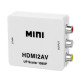 Конвертор, No brand, HDMI към AV (3RCA), Бял - 18301