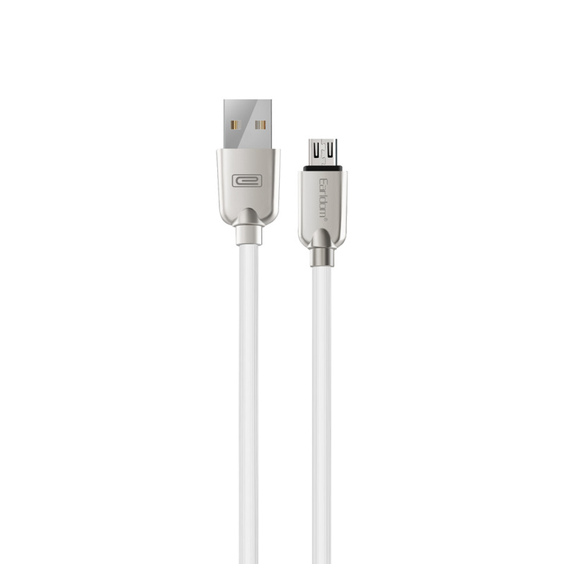 Кабел за данни, Earldom, EC-005m, Micro USB, 1.5м, Бял - 14903