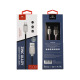 Кабел за данни, Earldom, EC-005m, Micro USB, 1.5м, Бял - 14903