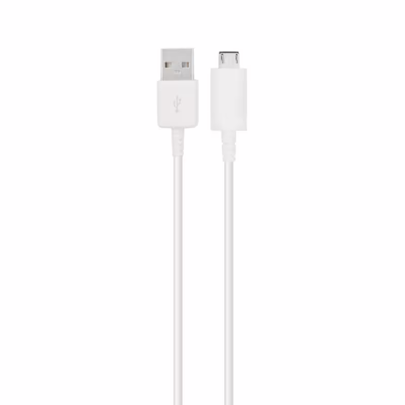 Кабел за данни, No brand, Micro USB, 1.0m, Бял - 14855