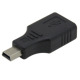 Преходник DeTech USB F към Mini USB 5P M, Черен - 17133