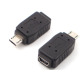 Преходник DeTech Micro USB M към Mini USB F, Черен - 17134