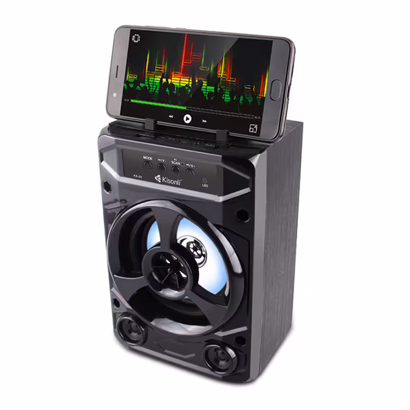 Тонколона Kisonli KK-02, Bluetooth, USB, SD, FM, Черен - 22134