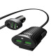 Зарядно устройство за кола LDNIO C502, 4xUSB F, 5.1A, Черен - 40084