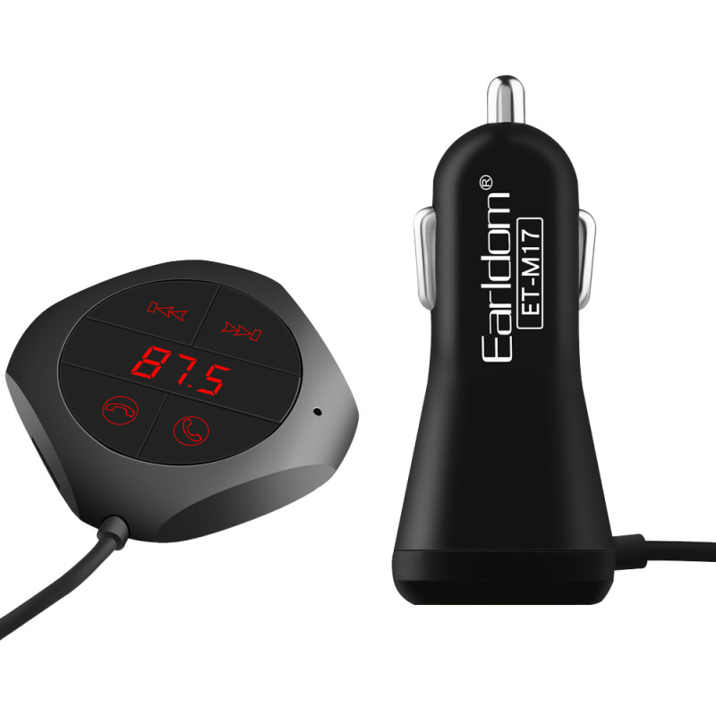 FM Трансмитер, Earldom, M17, Bluetooth, USB, 2.1A, Различни цветове – 17278