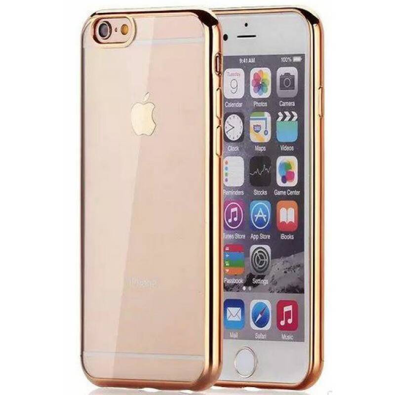 Протектор No brand за iPhone 7 Plus, Силикон, Ultra thin 0.33mm, Златен - 51387