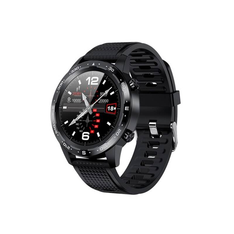 Смарт часовник No brand L12, 48mm, Bluetooth, IP68, Черен - 73037