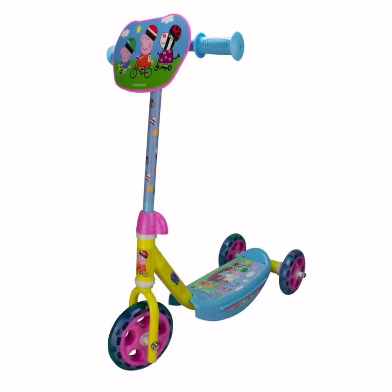 Детска тротинетка с 3 гуми - Прасето Пепа